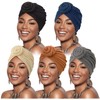 DRESHOW 5 Pieces African Turban for Women Soft Pre-Tied Knot