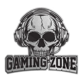 SkinoEu® 1 x Autoaufkleber Vinyl Aufkleber für Auto Moto Motorrad Fahrrad Helm Fenster Tuning Schädel Spielbereich Rennfahrer B 123