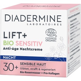 Diadermine Lift+ Bio Sensitive Anti-Age Night Cream (50 ml), Face Cream Smooths, Tightens and Regenerates the Skin Overnight, Night Cream Especially for Sensitive Skin