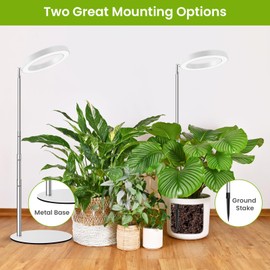 Kullsinss Grow Lights for Indoor Plants Full Spectrum, 80 LEDs Plant Light for Indoor Growing with 2 Mounting Options, 6/12/16H Timer, 3 Spectrum Modes, 9.8"-37.4" Height Adjustable Desk Grow Lamp