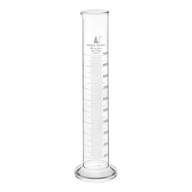 EISCO Graduated Cylinder, 1000ml - Class A Tolerance ±5.00ml - Round Base - White Graduations - Borosilicate 3.3 Glass