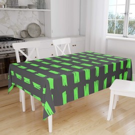 Bonamaison Kitchen Decoration, Tablecloth, Neon Green Fume, 140 x 160 Cm - Designed and Manufactured in Turkey