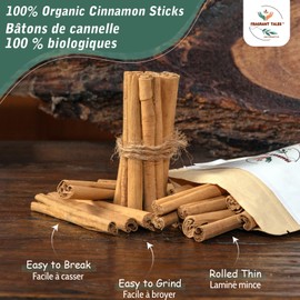 Premium Organic Ceylon Cinnamon Sticks - 2 oz (56g), True Ceylon, USDA Certified, Non-GMO, Gluten-Free, Pure Sri Lankan Cinnamon for Cooking & Baking