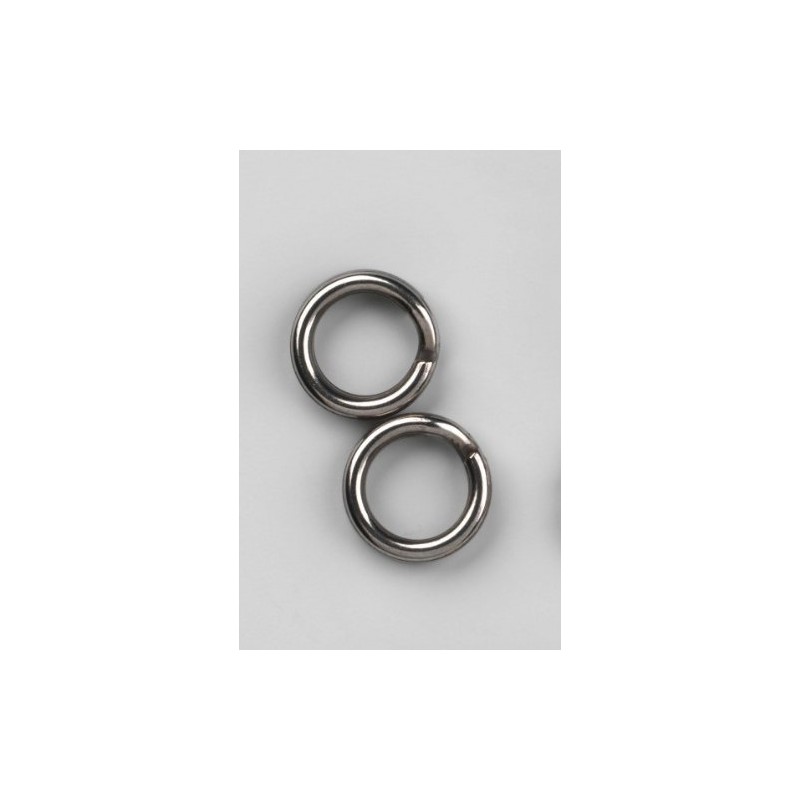 Gamakatsu Hyper Split Ring Black Nickel Spring Rings Size:8