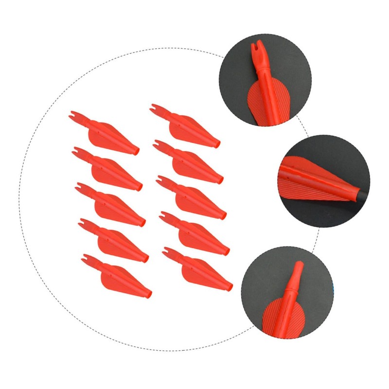 BESPORTBLE 20pcs Integrated Arrow Tails for Archery Practice Fletching for