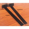4 Pack - 16 inch Black Hidden L Shelf Bracket