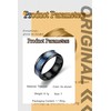 GAUEIOUR Tungsten Carbide Ring,Black Celtic Dragon Titanium Ring, Blue Carbon