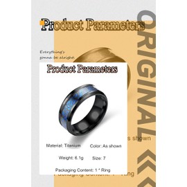 GAUEIOUR Tungsten Carbide Ring,Black Celtic Dragon Titanium Ring, Blue Carbon Fiber Inlay, Exquisite Jewelry, Suitable for Both Men and Women, Jewelry Gift (Size 7)