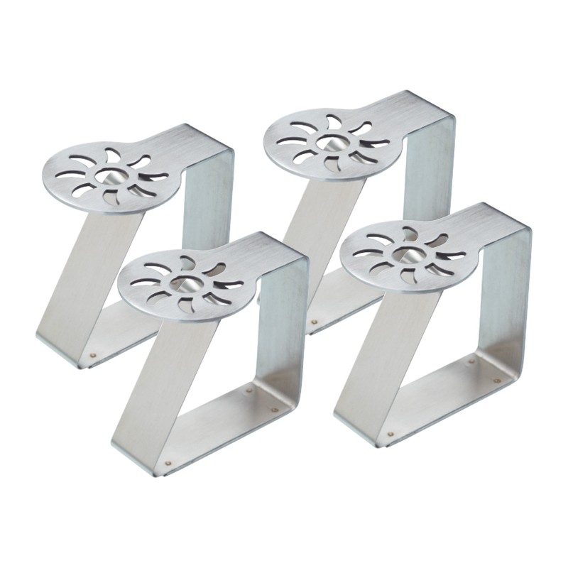 KitchenCraft KCTCCSUN Table Cloth Clip Set, Sun Design, Stainless Steel,
