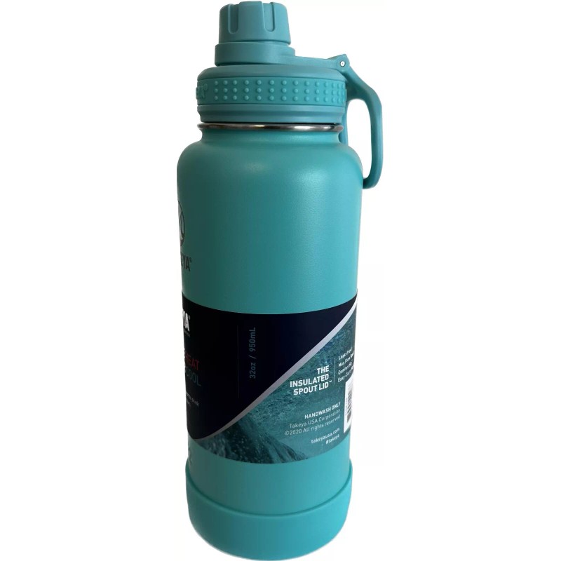Takeya 32oz Teal Actives Insulated Stainless Steel Water Bottle with