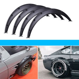 DREAMIZER 4x 2"/50mm Flexible Car Fender Flares Universal Extra Wide Body Kit Wheel Arch Protector