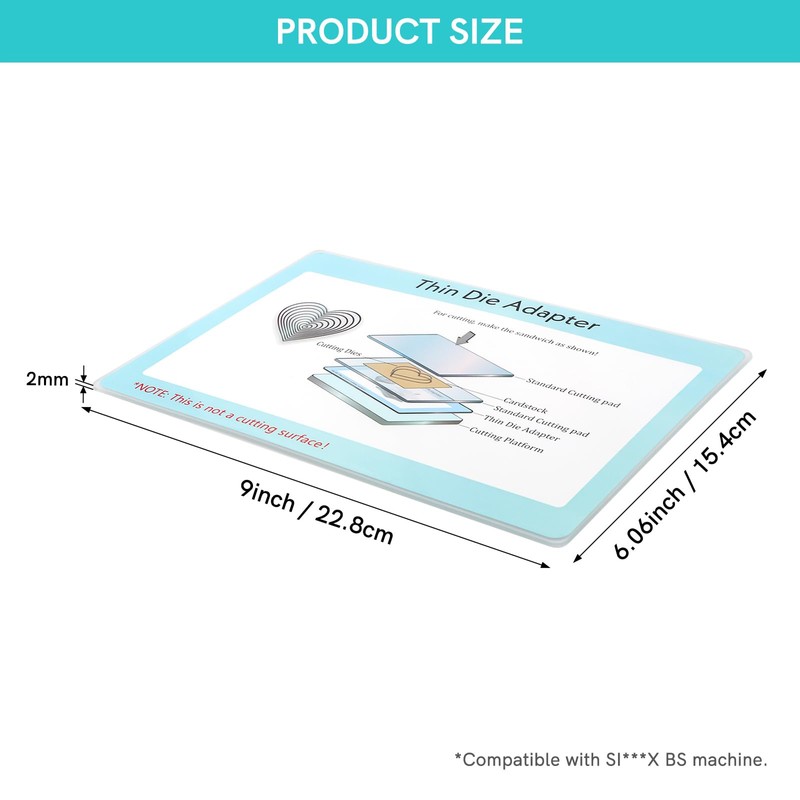2 Pieces 9x6inch Standard Adapter Pad for Sizzix Big Shot