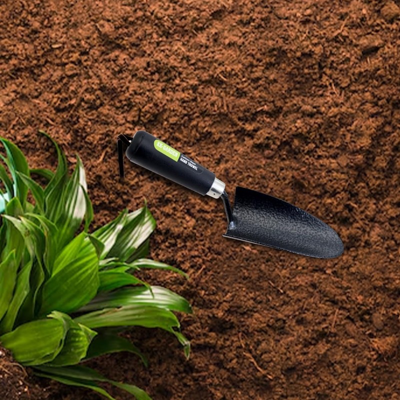 KKTECH Carbon Steel Heavy Duty Hand Fork & Trowel Set