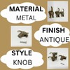 Dog Tail in Antique Brass Metal Drawer Knob or Hook