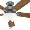 Hunter Fan 52 inch Traditional Matte Silver Indoor Ceiling Fan