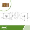 Amig Door Lock - Right Wheel Lock with Locking Lever,