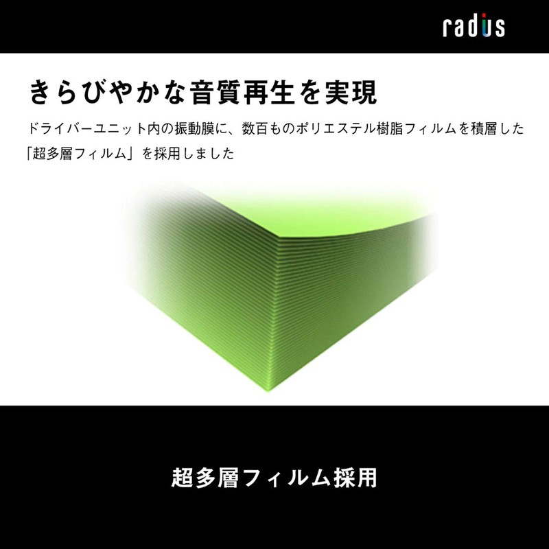 Radius HP-NEF31K Earphones: Ne High-MFD Structure, Dynamic Driver, Wired, In-Ear