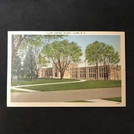 Clyde NY - New York Clyde Central School c 1930's Vintage Postcard Unposted