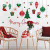Merry Christmas Wall Decals Red Christmas Gift Xmas Tree Snowflake