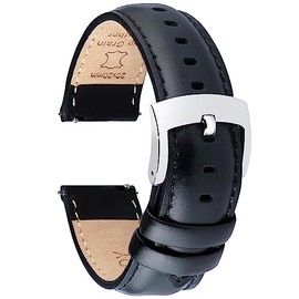 OTTOODY Correa de Reloj de Cuero de Liberación Rápida 18mm 19mm 20mm 21mm 22mm, Elegantes Correas de Reloj de Cuero de Grano Superior Correa de Reloj 