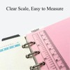 TopHomer 2 Pack Bookmark Rulers, Black and Clear Plastic Page
