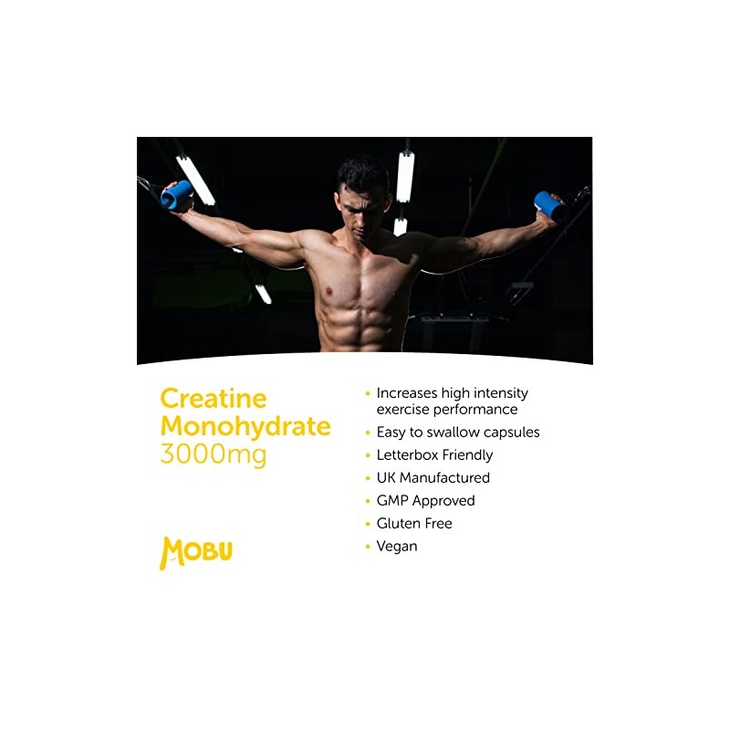 Creatine Monohydrate 750mg 120 Capsules | Creatine Supplement | 3000mg