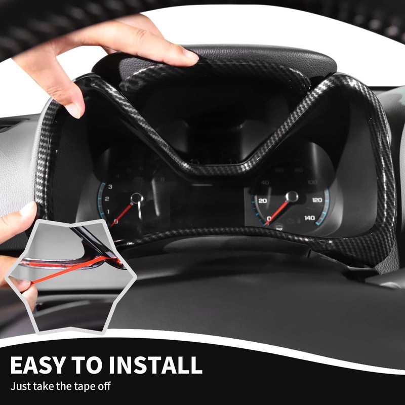 RAZPOY Dashboard Panel Trim, Center Console Dash Board Cover Compatible