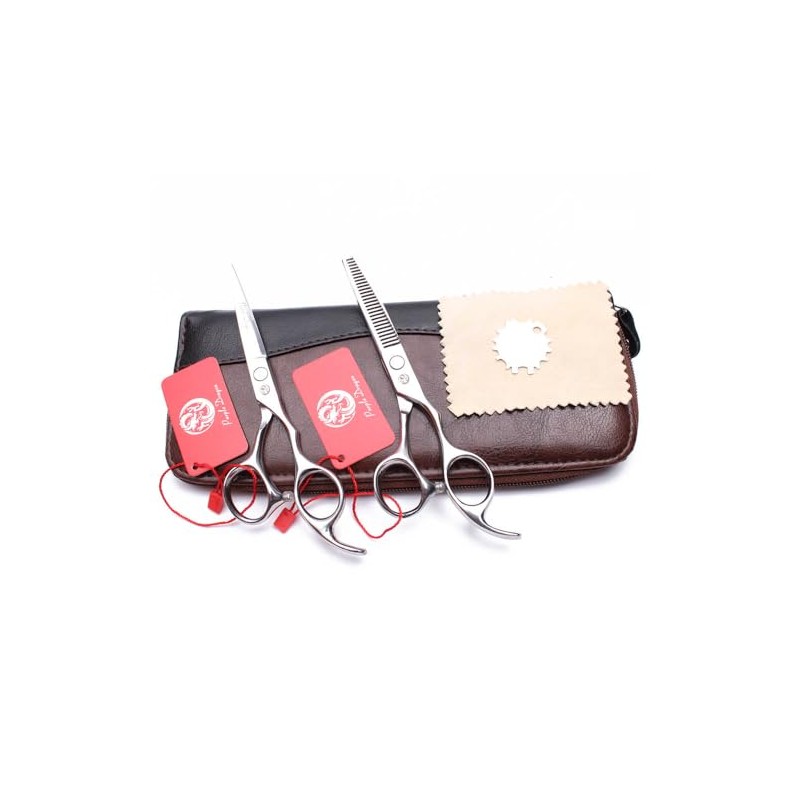 Kit 2 Tijeras Profesionales Estilista Barbero Peluquero Purple Dragon 6