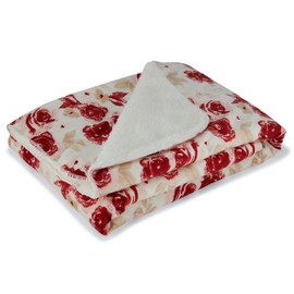 Baby Gear Soft Baby Blanket for Girl Newborn Plush Blanket for Baby 30x40 Flower Print Baby Throw Blanket