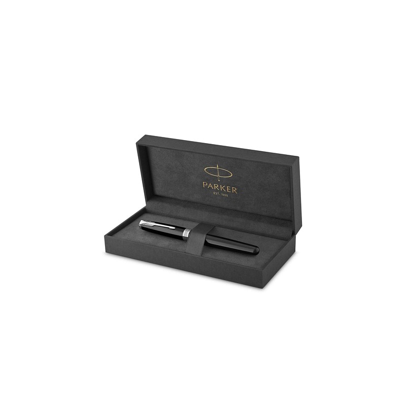 Parker Sonnet Fountain Pen | Black Lacquer with Palladium Trim