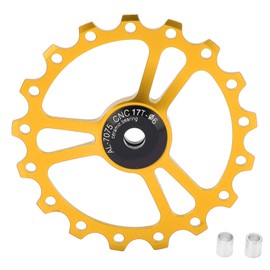 MEIJUN 17T Ceramic Rear Derailleur Guide Wheel Aluminum Alloy Rear Derailleur Pulley Wheel for Road Mountain BikeGold