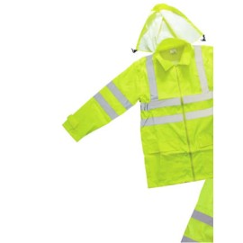 Forester X Large Safety Rain Suit High Visibility Class 3 Extra Long Hood Jacket & Pants
