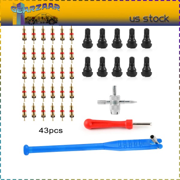 GEARZAAR 43pcs Tire Valve Stem Installation Remover Repair Tool Puller