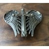 Western Silver heart and Winged Cross Belt Buckle