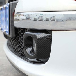 PIUGILH Suitable for Fiat 500 2011 2012 2013 2014 2015 Fog Light Cover, Front Fog Light Decorative Frame for Fiat 500 Car Exterior Accessories (Black)