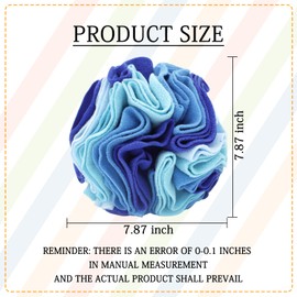 WishLotus Dog Snuffle Ball, Interactive Dog Toys Ball, Dog Brain Stimulating Puzzle Toys for Dogs, Enrichment Game Feeding Mat Slow Feeder Stress Relief Toy(Blue)
