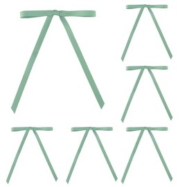 Meseey 50 Pcs 5 x 7 Inch Sage Green Grosgrain Ribbon Bows with Twist Tie Gift Bows for Gift Wrapping, Crafts, Parties (Sage Green,Width of 3/8")