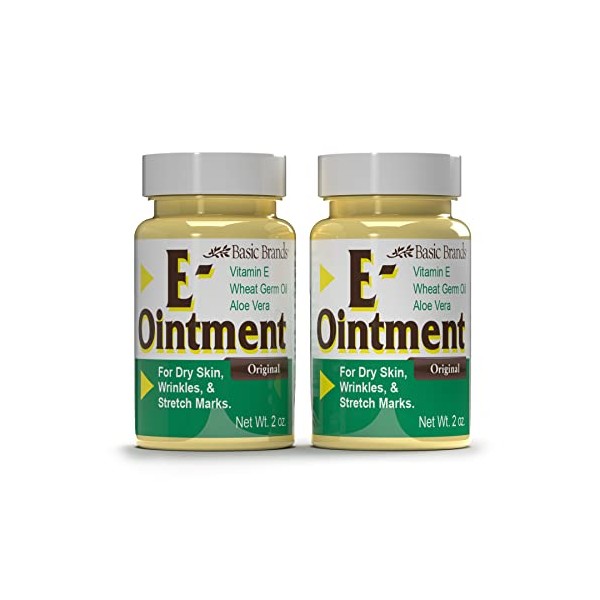 Basic Brands Vitamin E Ointment, 2 oz, Original (Pack of 2)