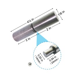 SRNETKJ 4 Pack 4" Weld On Bullet Hinges, Weldable Barrel Hinges Heavy Duty Steel Gate Door Hinge, Ball Bearing Detachable Hinge for Swing Door,Trailer Ramp, Dia ½ Pin, 1200Lbs Load Capacity