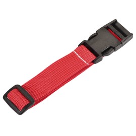 sourcing map Utility Strap with Buckle 1x20 Inch Polyester Quick Release Adjustable Belt for Travel Outdoor Bag Luggage Packing (Red)