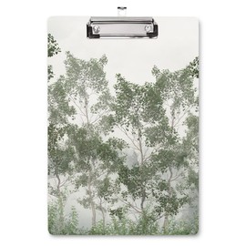 WAVEYU Cute Clipboard, Decorative Office School Fashion Hardboard Wood Nursing Clip Board for Standard A4 Letter Size for Students, Women,12.5"x 9", Green