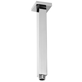 Westbrass D3609S-26 Square Ceiling Drop Shower Arm & Flange, Polished Chrome