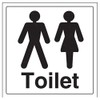 V Safety Gents/Ladies Toilet Door Sign - 200mm x 200mm