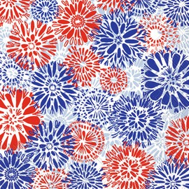 IHR Ideal Home Range - Servilletas de papel de 3 capas patrióticas para el 4 de julio y verano, 20 unidades, tamaño de cóctel, flores de julio