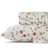Zusbest Queen Sheet Set 100% Percale Cotton Off White Floral