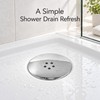 Round Shower Floor Drain Cover with Removable Waste Trap Insert