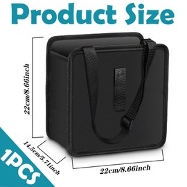 SSuirk Foldable Car Trash Can - Hanging, Leakproof, Waterproof Storage Bag, Large Capacity, Essential Car Interior Accessory (Small)