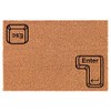 Welcome Doormat Coco Coir Door Mat Gift Enter Esc Computer