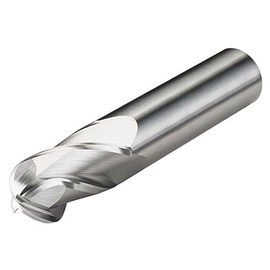 Micro 100 BEM-062-03X Ball End Mill, 1/16" Cutter Dia, .188" LOC, 3 Fl, 1/8" Shank Dia, 1-1/2" OAL, AlTiN