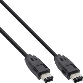 InLine 0.5m 6 Pin Jack to Jack IEEE1394 FireWire Cable